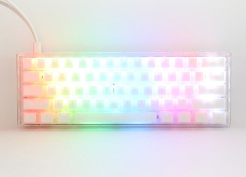 Ducky One 3 Aura White Mini Kailh Jel US klawiatura Gaming USB QWERTY Amerykański międzynarodowy Biały