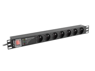 LANBERG LISTWA ZASILAJĄCA RACK PDU 19" (1U, 16A, 7X 230V PL, 2m)