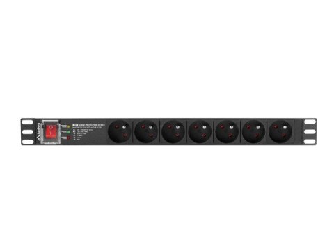 LANBERG LISTWA ZASILAJĄCA RACK PDU 19" (1U, 16A, 7X 230V PL, 2m)