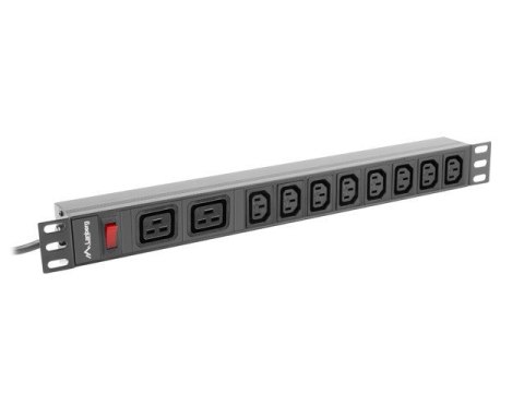 LANBERG LISTWA ZASILAJĄCA RACK PDU (1U, 16A,2XC19,8XC13)