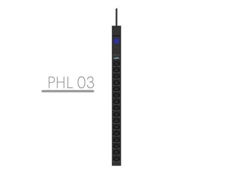 LISTWA ZASILAJĄCA RACK PDU 19" POWERWALKER 10A 16X IEC C13 3M IEC C14 MIERNIK PIONOWA CZARNA