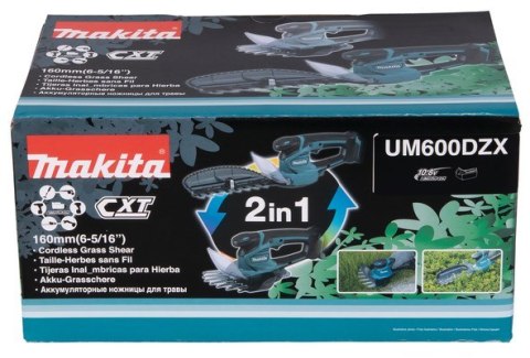 Makita UM600DZX akumulatorowe nożyce do trawy Czarny, Niebieski 12 V