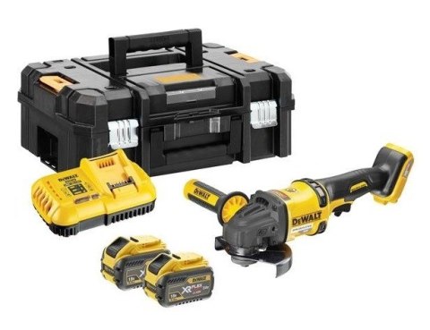 Szlifierka kątowa DEWALT DCG418X2-QW akumulatorowa bezszczotkowa 125mm 54V FV 2x9Ah Czarny, Żółty