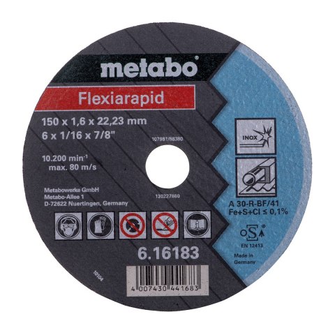 Szlifierka kątowa METABO W 18 LTX 150 QUICK (600404650) + walizka metaBOX 165 L Zielony, Czarny