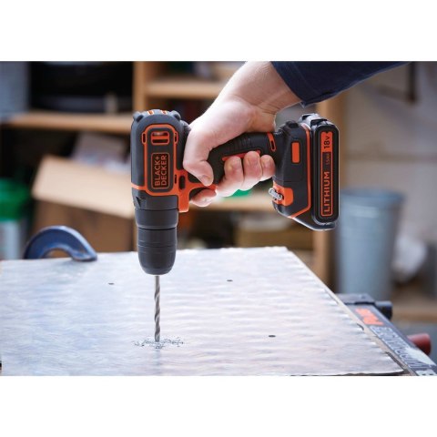 Black & Decker BDCD18-QW wiertło 650 RPM Czarny, Pomarańczowy