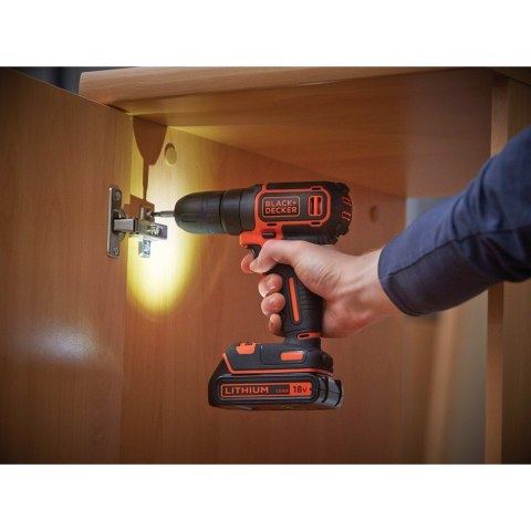 Black & Decker BDCD18-QW wiertło 650 RPM Czarny, Pomarańczowy