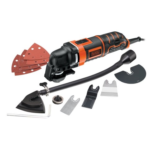 Black & Decker MT300KA-QS oscylujące narzędzie wielofunkcyjne Czarny, Pomarańczowy 300 W 10000 OPM