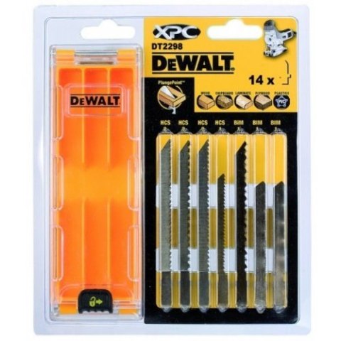 DEWALT BRZE.WYRZ. MIX 14szt. DREWNO/LAMINAT/PCV