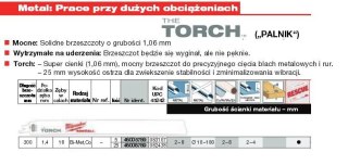 MILWAUKEE BRZE. 300/1,4mmTORCH BIM/25szt (CIENKI) (25) METAL 27.06