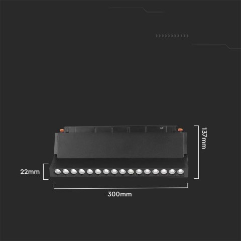 Oprawa Szynosystemu 48V V-TAC 18W LED SMART WiFi TRACKLIGHT 3w1 Czarna VT-3618 2700K-6400K 1500lm