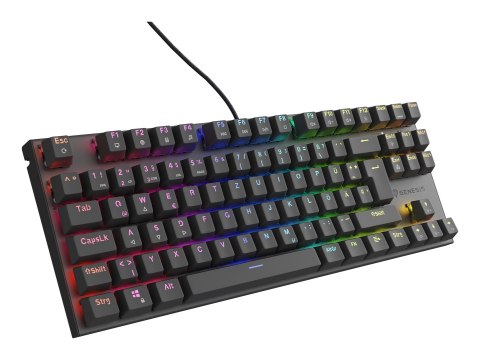 GENESIS Thor 303 TKL klawiatura Gaming USB QWERTZ Niemiecki Czarny