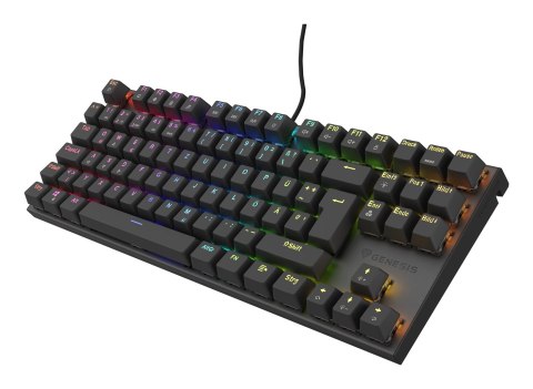 GENESIS Thor 303 TKL klawiatura Gaming USB QWERTZ Niemiecki Czarny