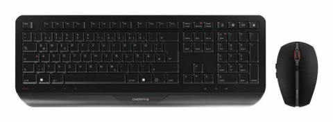 CHERRY JD-7000DE-2 klawiatura Dołączona myszka Dom/Biuro RF Wireless QWERTZ Niemiecki Czarny