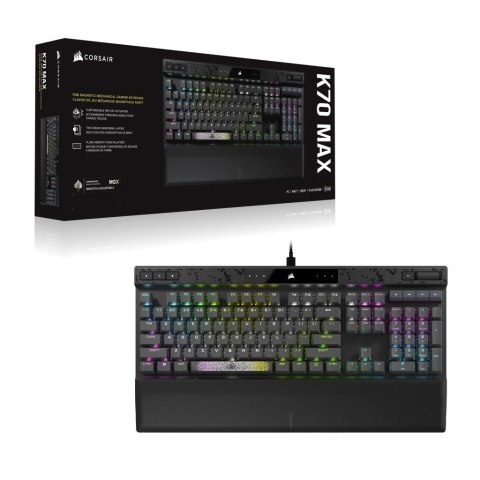 Corsair K70 MAX klawiatura Gaming USB Niemiecki Czarny