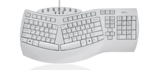 Klawiatura przewodowa Perixx PERIBOARD-512 Classic Ergonomic biała