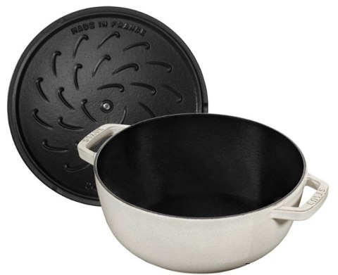 Garnek żeliwny okrągły snowflake STAUB 40506-548-0 - biały 3.6 ltr