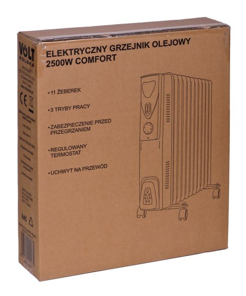 Elektryczny grzejnik olejowy 2500W Comfort 11