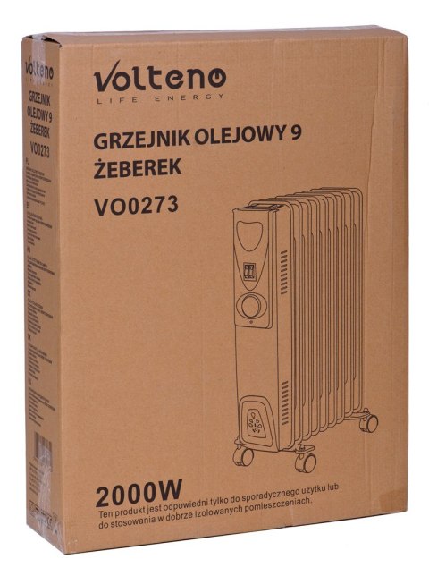 Grzejnik olejowy 9 żeberek 2000W VO0273 Volteno