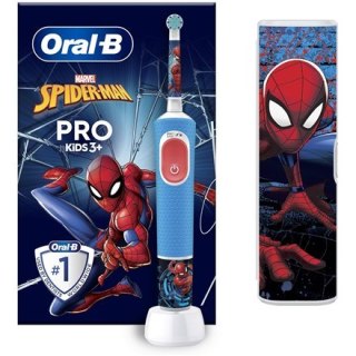 Szczoteczka elektryczna dla dzieci Oral-B Vitality Pro Kids 103 Spiderman + Etui Blue