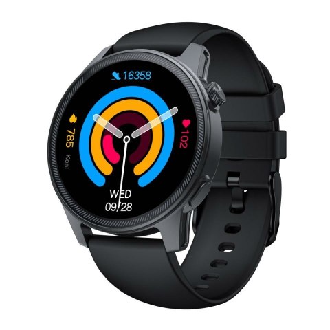 Denver SWC-392B smartwatch / zegarek sportowy 3,63 cm (1.43") AMOLED Cyfrowy 466 x 466 px Ekran dotykowy Czarny