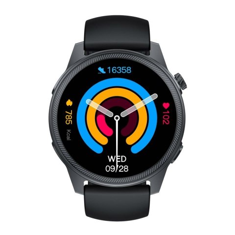 Denver SWC-392B smartwatch / zegarek sportowy 3,63 cm (1.43") AMOLED Cyfrowy 466 x 466 px Ekran dotykowy Czarny