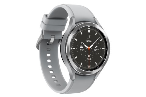 Samsung Galaxy Watch4 Classic 3,56 cm (1.4") OLED 46 mm Cyfrowy 450 x 450 px Ekran dotykowy Srebrny Wi-Fi GPS