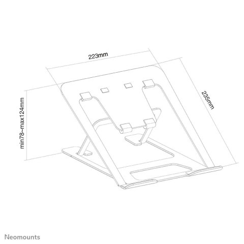 Neomounts NSLS085BLACK stojak na laptop Podstawka na notebooka Czarny 43,2 cm (17")