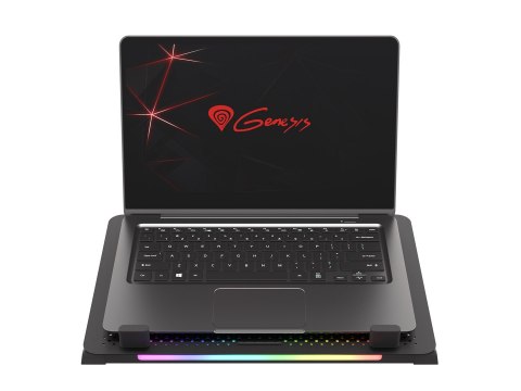 Podstawka chłodząca pod laptopa Genesis Oxid 450 RGB 15.6" z wentylatorem, podświetlenie, 2 USB