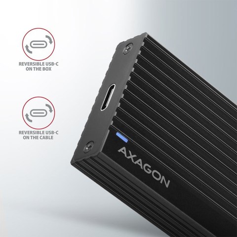 Axagon EM2-GTR Obudowa SSD Czarny M.2