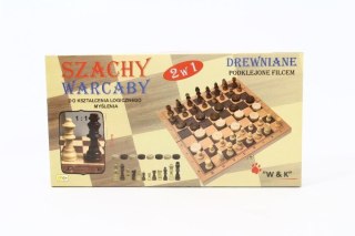 Szachy i Warcaby drewniane 2w1 29x29 JYWK392 14416