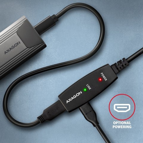 Axagon N ADR-310 USB 3.2 Gen 1 A-M -> A-F aktivni prodlu?ovaci repeater kabel kabel USB USB 3.2 Gen 1 (3.1 Gen 1) 10 m USB A Cza