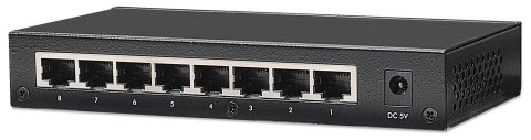 Intellinet 8-Port Fast Ethernet Office Switch Fast Ethernet (10/100) Czarny