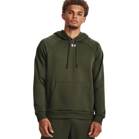 Bluza męska Under Armour Rival Fleece Hoodie oliwkowa 1379757 390 L