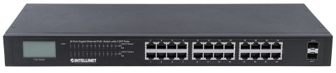 INTELLINET SWITCH GIGABIT 24X RJ45 POE+, 2X SFP, W