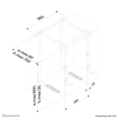 Neomounts CPU-D025BLACK uchwyt do komputera Uchwyt na procesor montowany na biurku Czarny