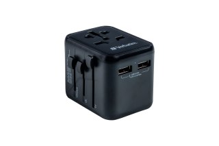 Adapter podróżny Verbatim UTA-01 globalny 2xUSB 12W