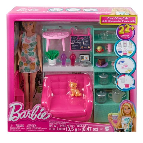 Barbie Relaks w kafejce Zestaw + lalka HKT94