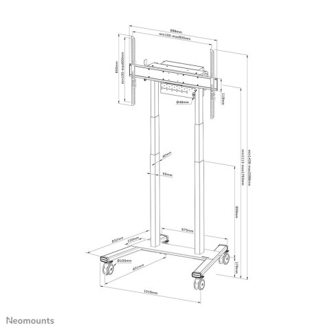 Neomounts FL55-875WH1 uchwyt do tablic informacyjnych 2,54 m (100") Biały