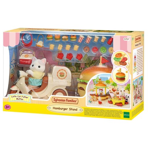 Sylvanian Families 5757 Obwoźna restauracja z Hamburgerami + figurka kotka Epoch