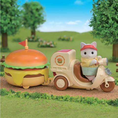 Sylvanian Families 5757 Obwoźna restauracja z Hamburgerami + figurka kotka Epoch