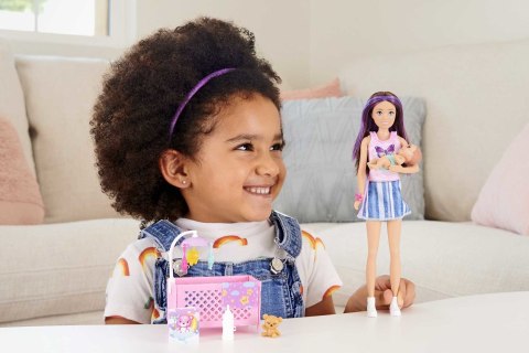 Barbie Opiekunka Usypianie maluszka + Lalka Skipper i bobas HJY33 MATTEL