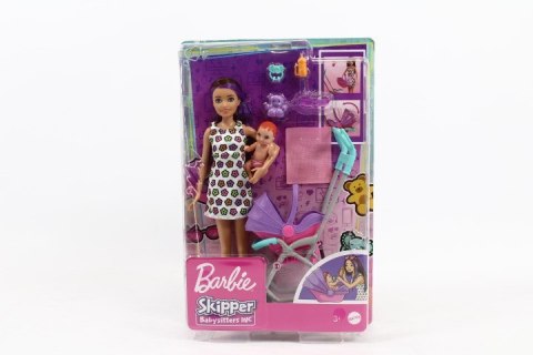 Barbie Opiekunka Zestaw z wózkiem i bobasem + Lalki GXT34 (FHY97)