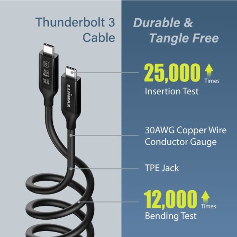 Edimax UC4-010TB V2 USB4/Thunderbolt3 Cable 1 meter