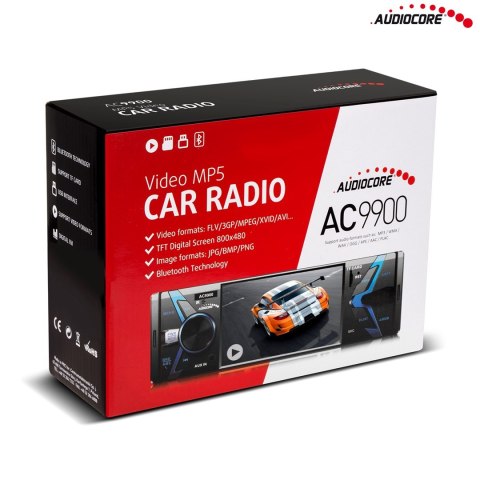 Radioodtwarzacz samochodowe AUDIOCORE AC9900 (USB, USB + AUX, USB + AUX + karty SD)