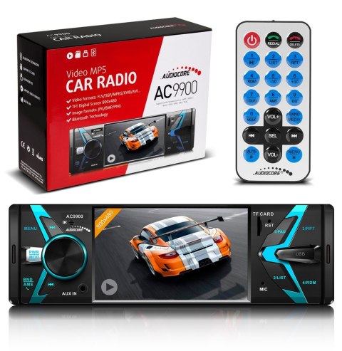 Radioodtwarzacz samochodowe AUDIOCORE AC9900 (USB, USB + AUX, USB + AUX + karty SD)