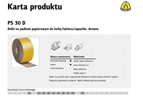 K.PAPIER ROLKA 115mm PS30D P120 (50mb)