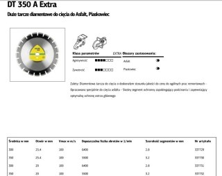 K.TARCZA DIAM.SEG.350x3,2x25,4 ASFALT DT350A