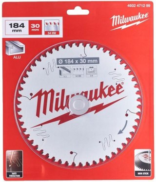 MILWAUKEE PIŁA TARCZOWA 184x30x2,4x54z ALUMINIUM CSB P W