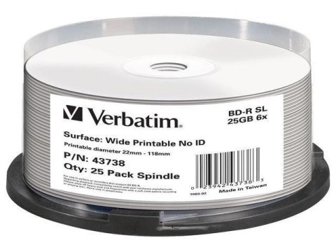 Verbatim 43738 płyta Blu-Ray BD-R 25 GB 25 szt.