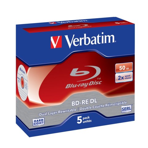 Verbatim BD-RE DL 50GB 2 x 5 Pack Jewel Case 5 szt.